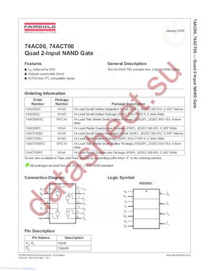 74AC00SCX_Q datasheet  