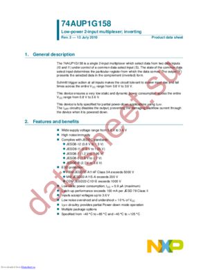 74AUP1G158GW,125 datasheet  