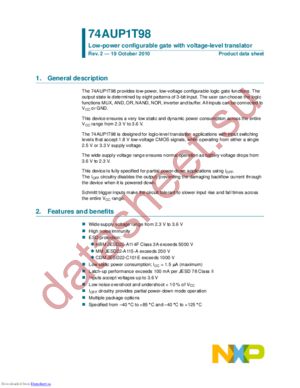 74AUP1T58GW,125 datasheet  