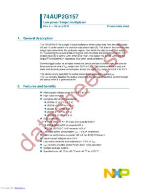 74AUP2G157DC,125 datasheet  