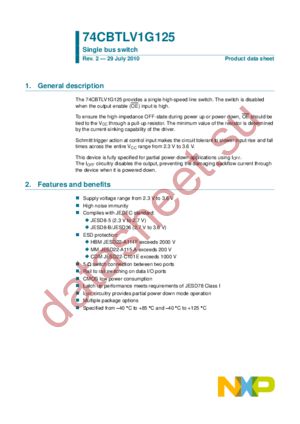 74CBTLV1G125GW.125 datasheet  