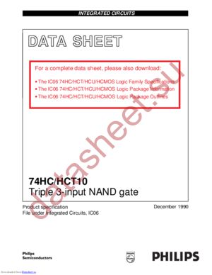 74HC10N,652 datasheet  