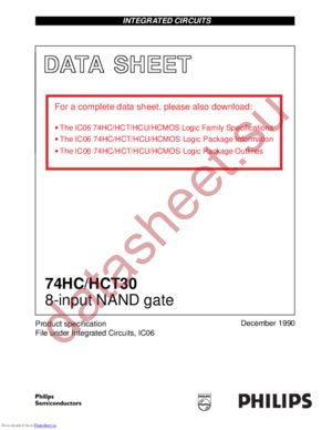 74HCT30D,653 datasheet  