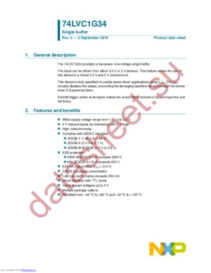 74LVC1G34GV,125 datasheet  