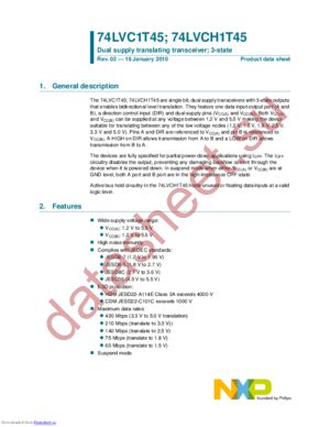 74LVCH1T45GF datasheet  