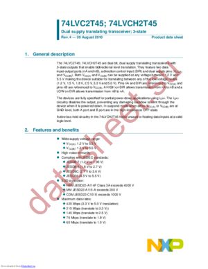 74LVC2T45GN datasheet  