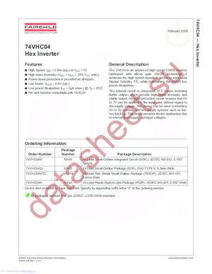 74VHC32MTC_NL datasheet  