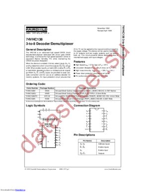 74VHC138MTCX-NL datasheet  