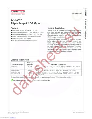 74VHC27M_Q datasheet  