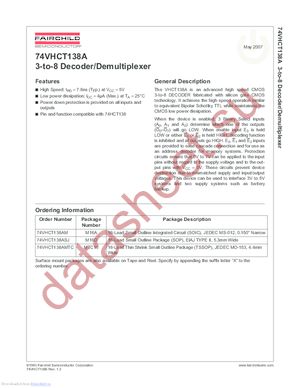 74VHCT138AMTCX-NL datasheet  