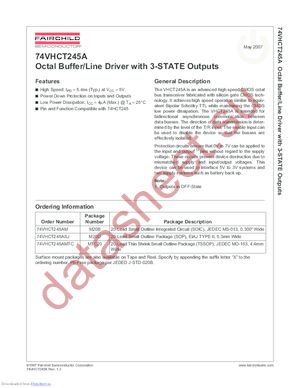 74VHCT245ASJX-NL datasheet  