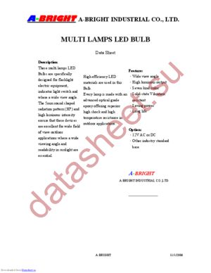 AB-125G3A-12V-MR16 datasheet  