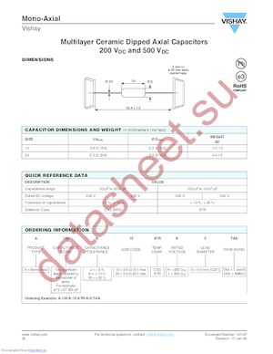 A101J15C0GK5TAA datasheet  