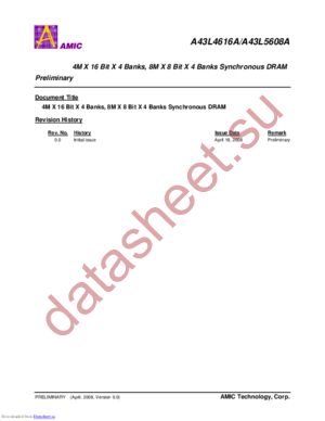 A43L4616A datasheet  