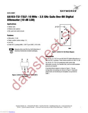 AA103-72LF datasheet  