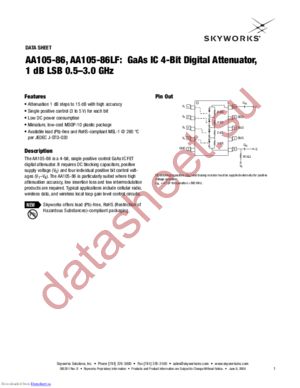 AA105-86LF datasheet  