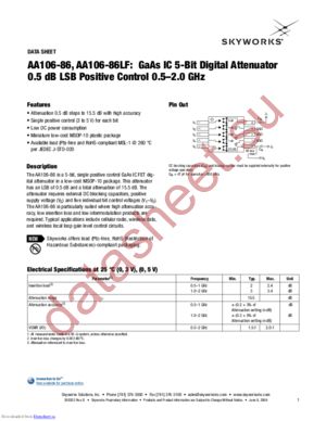 AA106-86LF datasheet  