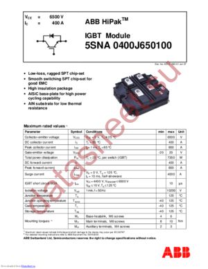 5SNA1200G450350 datasheet  