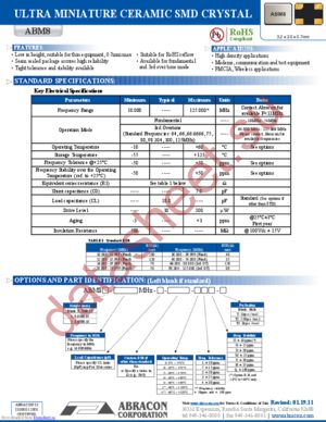 ABM8-26.000MHZ-10-1U-T datasheet  