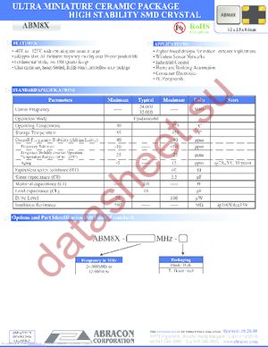 ABM8X-101-24.000MHz-T datasheet  