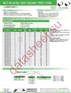 AIMC-0805-22NJ-T datasheet  