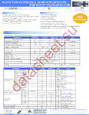 ASEMB-11.0592MHZ-LY-T datasheet  