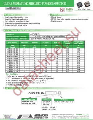 ASPI-0412S-180M-T3 datasheet  