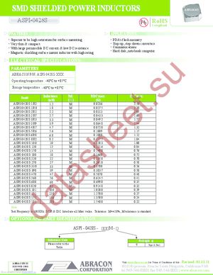 ASPI-0428S-100M-T datasheet  