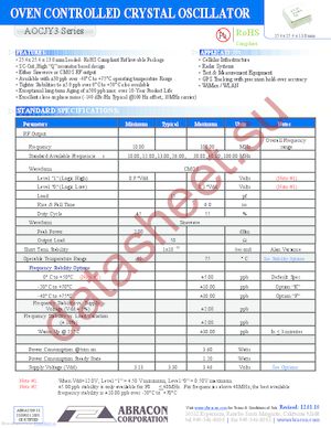 AOCJY3-10.000MHz-E-SW datasheet  