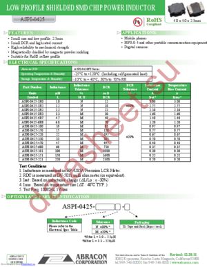 ASPI-0425-470M-T3 datasheet  