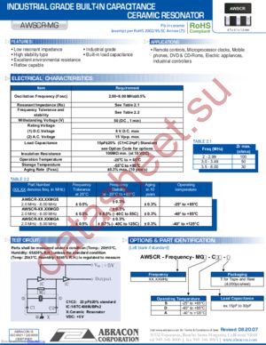 AWSCR-6.00MGS datasheet  