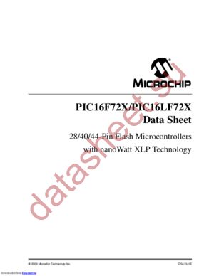 PIC16F722-MV/PT datasheet  