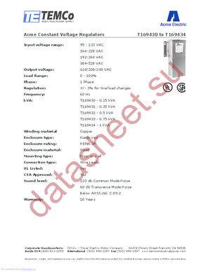 T169433 datasheet  