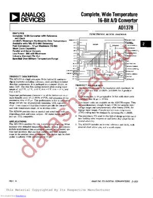 AD1378TD datasheet  