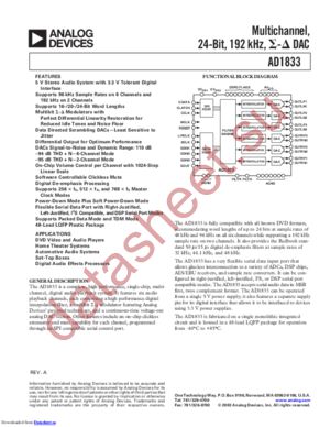 AD1833AST-REEL datasheet  