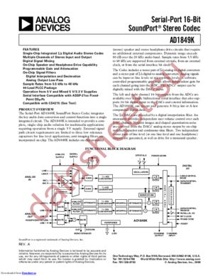 AD1849KPZ datasheet  