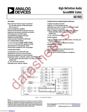 AD1883JCPZ datasheet  