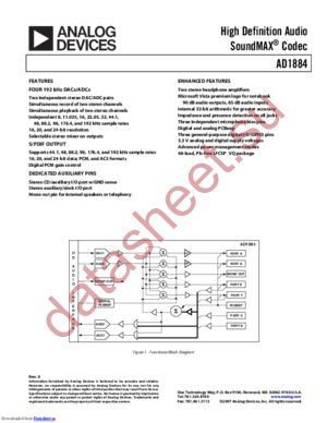 AD1884JCPZ-RL datasheet  