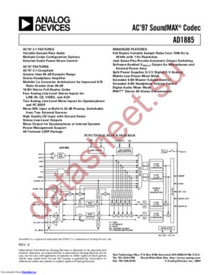 AD1885JSTZ-REEL datasheet  