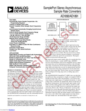 AD1890JNZ datasheet  