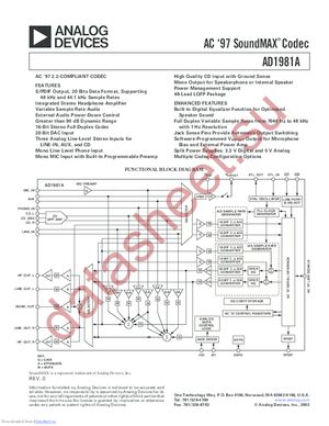 AD1981AJST-REEL datasheet  