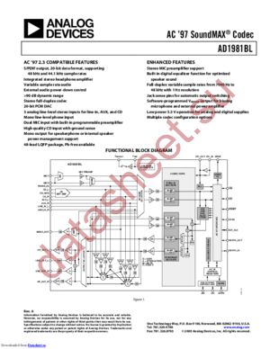 AD1981BLJST-REEL datasheet  