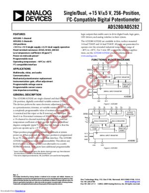 AD5280BRUZ200-R72 datasheet  