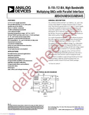 AD5424YCPZ-REEL datasheet  