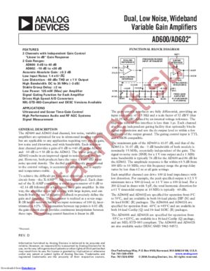 AD600ARZ-RL datasheet  