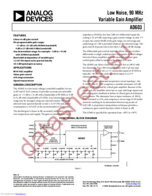 AD603_05 datasheet  