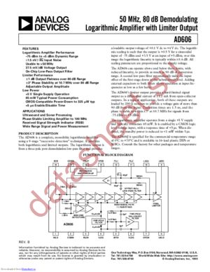 AD606JNZ datasheet  