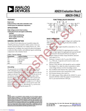 AD628ARZ-RL1 datasheet  