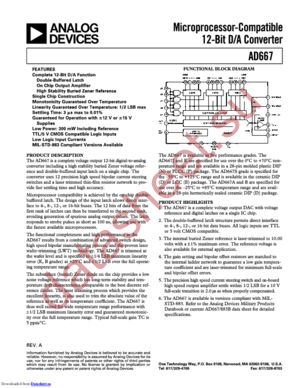 AD667SE/883B datasheet  