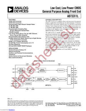 AD73311LARZ datasheet  